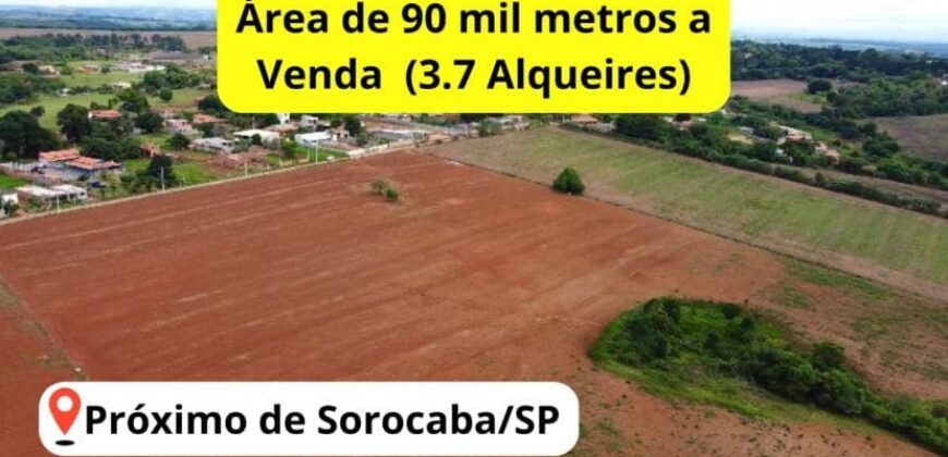 Sitio de 90 mil metros (3.7 alqueires) a venda – Região de Sorocaba