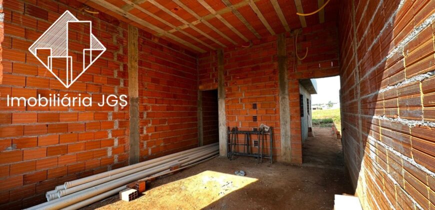 Casa em fase de construção – Loteamento São Lucas