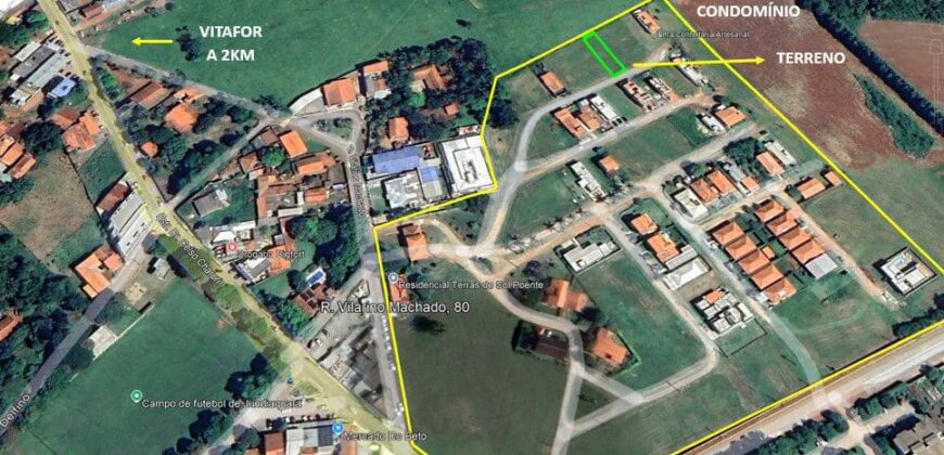 Terreno de 308,46 metros – Residencial Terras do Sol Poente – bairro Jundiaquara